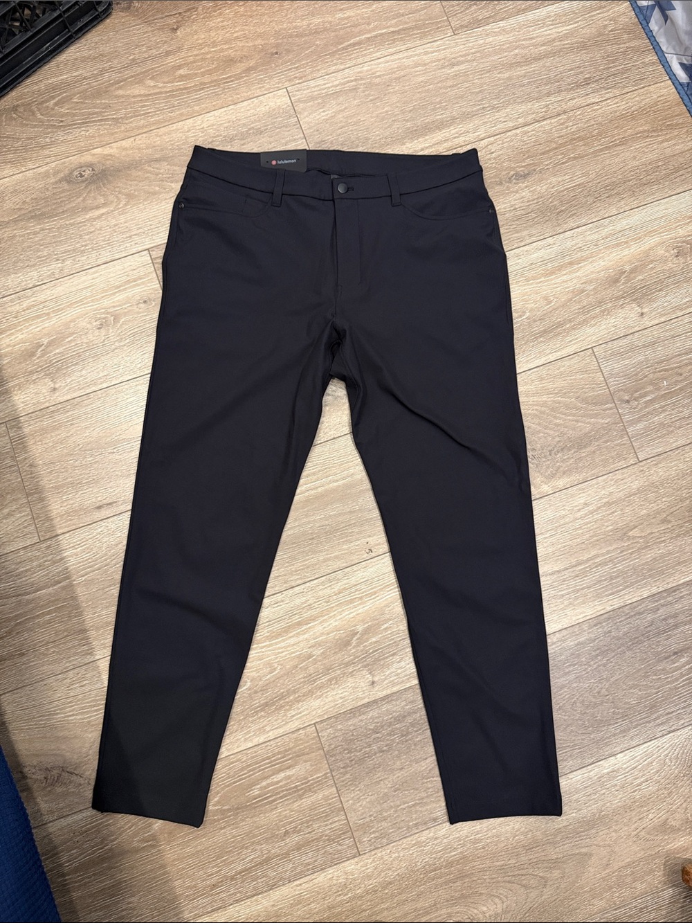 lululemon athletica Black Men's ABC 5 pocket - warpstreme Slim Fit